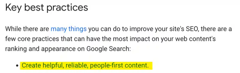 Google Search Essentials - Key best practices